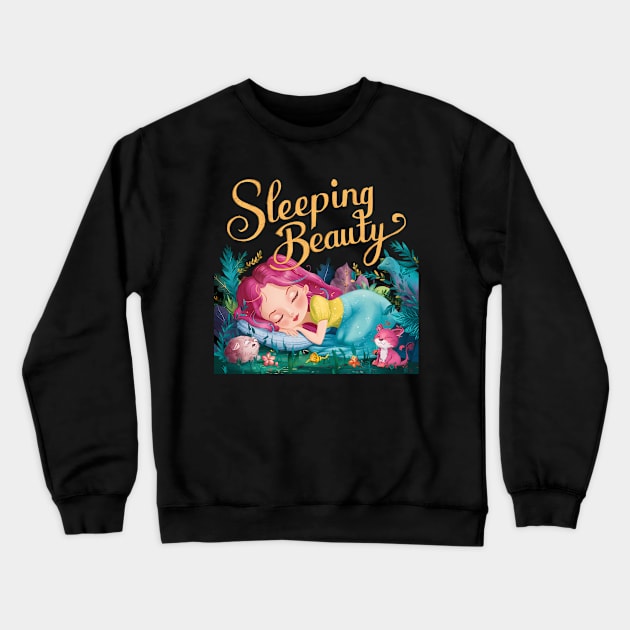 Sleeping Beauty Design Crewneck Sweatshirt by RazorDesign234